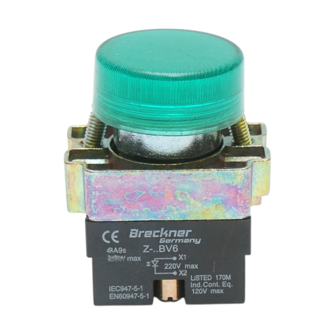 bloc masura monofazat Buton indicator LED verde 220V LAY5 Breckner Germany, BRECKNER GERMANY, BK76415