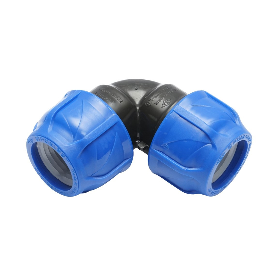 Cot compresiune egal, D40x40mm, PN16, pentru sisteme de irigatii, Cod: DISLV88, Poelsan
