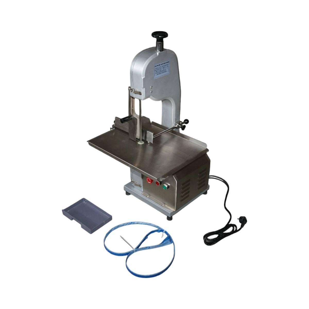 centrala electrica 220v clasa a++ Masina electrica de taiat carne si oase 1500W, 220V, viteza taiere 15.4 m/s, lama fierastrau 1650mm, DISPM97