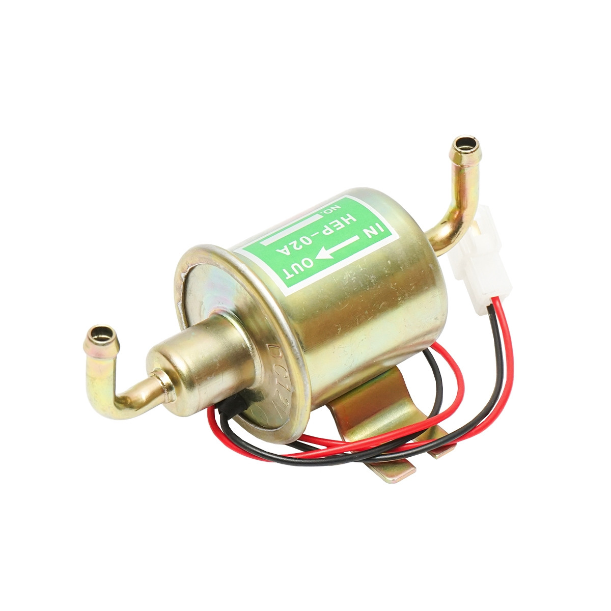 Pompa alimentare electrica universala 12V cot 90 grade, L=130mm, fi 8mm pentru motorina/benzina OEM YK-3065, HEP-02A, Cod: DISSR68, Brand: AUTOSPEED