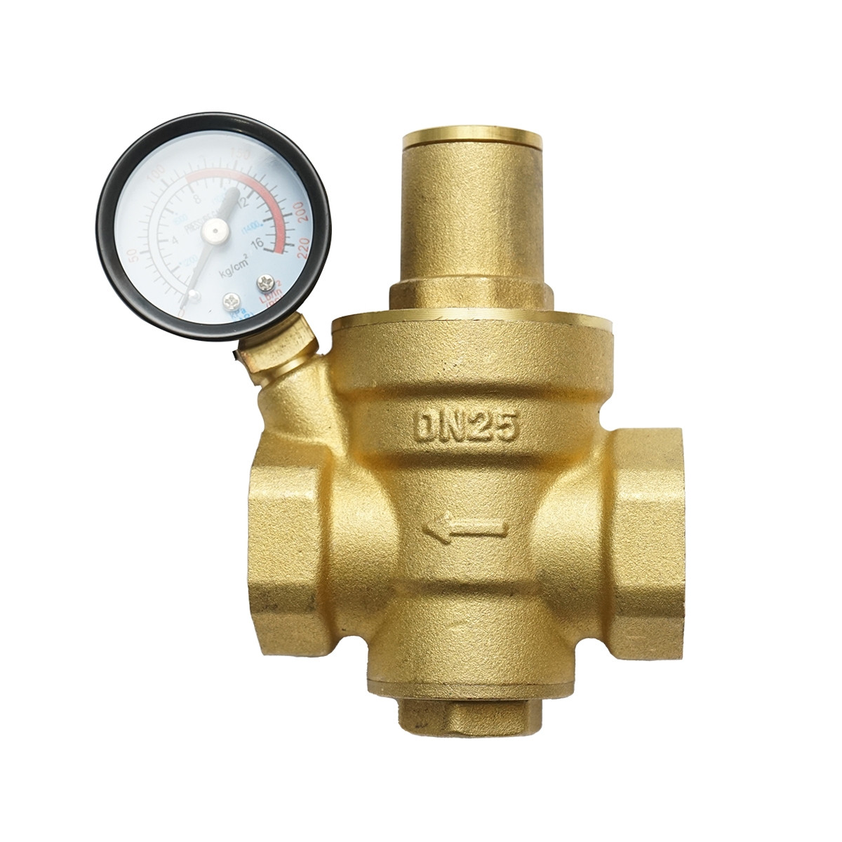 Regulator de reducerea a presiunii apei 1-1 tol, reglabil cu sita filtrare si manometru DN25, pentru instalatii solare rezidentiale, Cod: DISKN02,