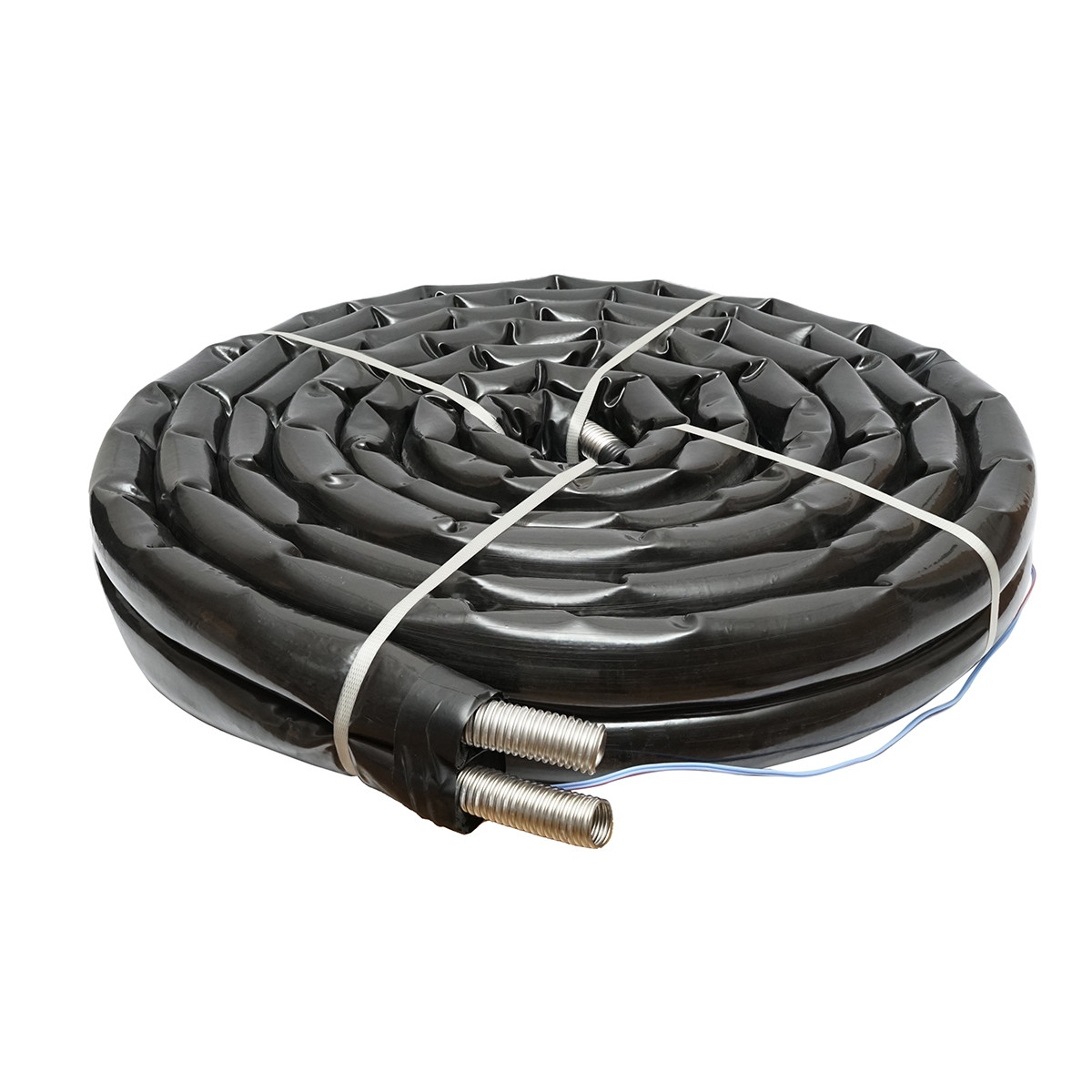 Teava 10m dubla din inox DN25-1.1/4 gofrata, flexibil, izolat cu cablu pentru sonda, temperatura pentru instalatii solare rezidentiale, Cod: DISKL69,