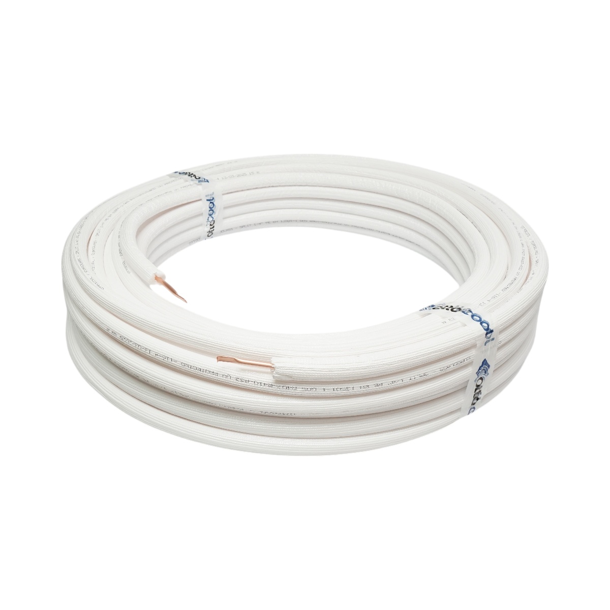 Teava cupru izolata 1/4 (6.35mm), grosime perete 0.70mm, izolatie 6mm pentru instalatii aer conditionat 50m/rola , Cod: DISTT90
