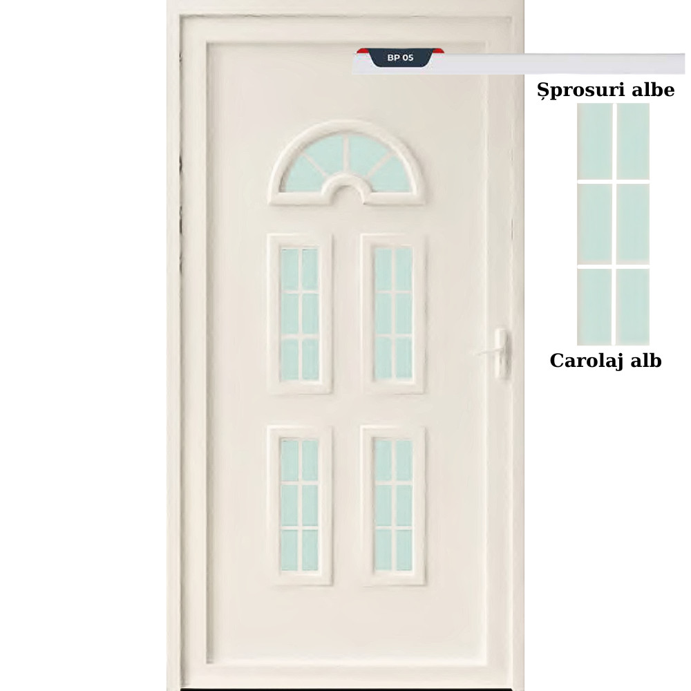 camere supraveghere Usa Dublin, PVC & panel decorativ, 100x210cm, alba, dreapta, Ramplast, 7cm, 6 camere, T6 BP05 CBP05 Geometric