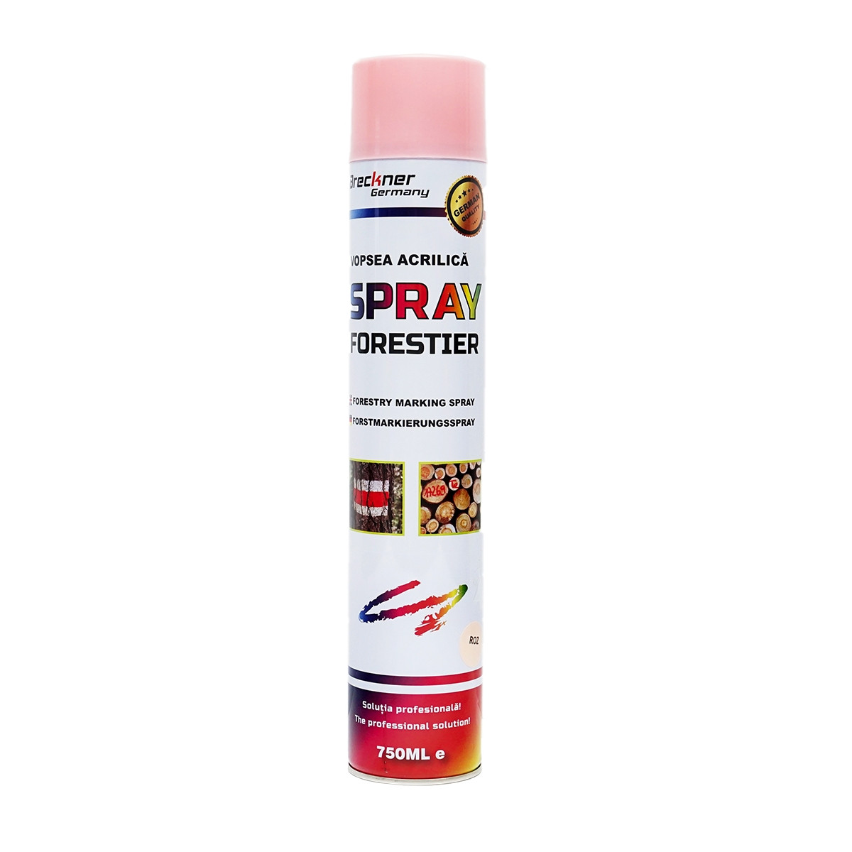Vopsea spray marcaj forestier roz 750ml , Cod: BK1S115, Brand: BRECKNER GERMANY