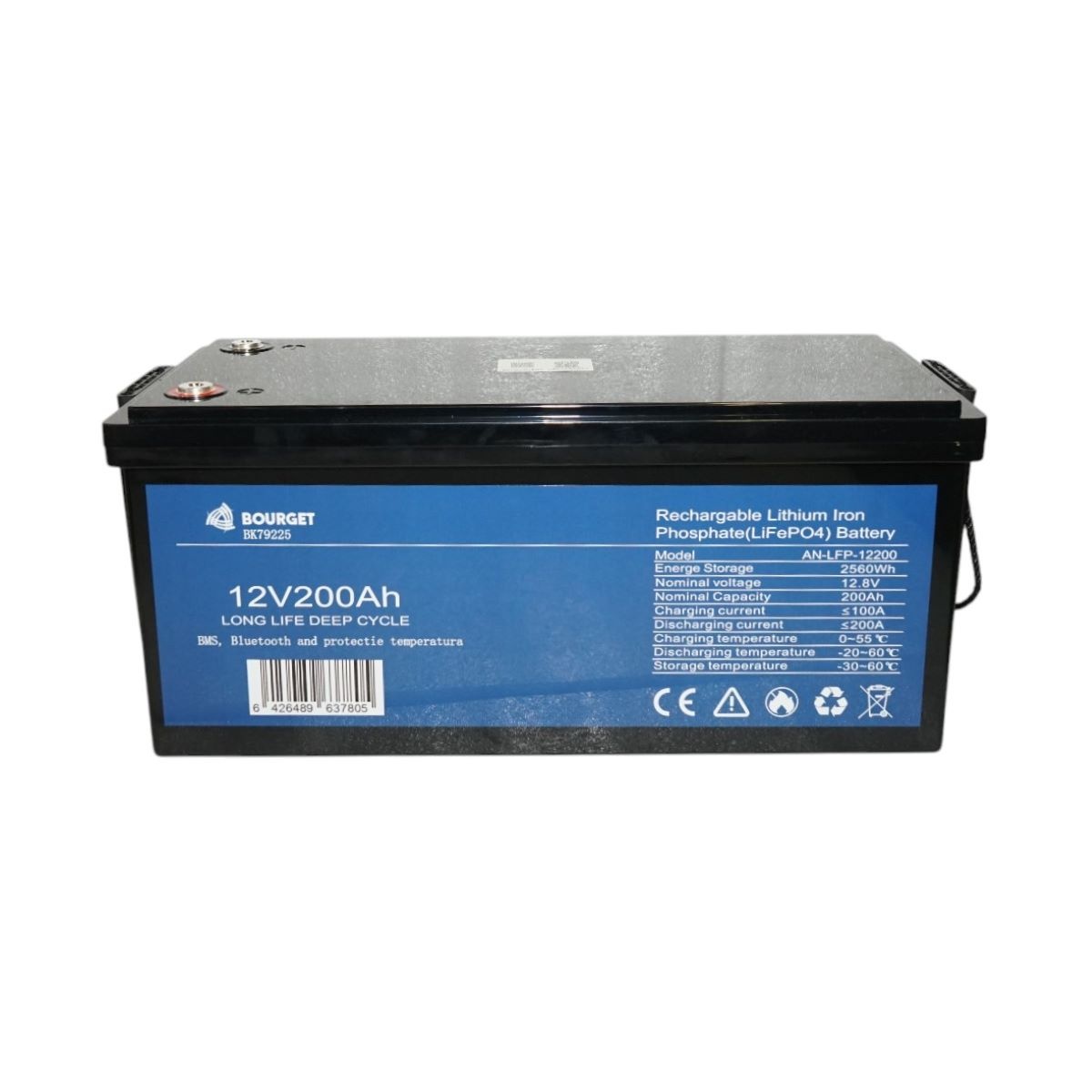 temperatura corpului 35.5 cauze Baterie Li-ion LiFePO4 12.8V, 200Ah (deep cycle) cu BMS, Bluetooth si protectie temperatura IP54 Bourget, BOURGET, BK79225
