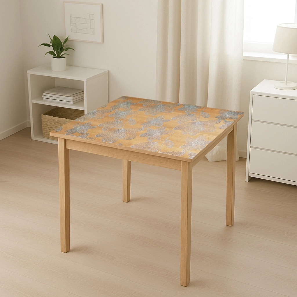 folie transparenta Folie protectie masa transparenta PVC siliconizat 100cm, grosime 1.2mm, model floral 20m/rola Breckner Germany, BRECKNER GERMANY, DISUN16