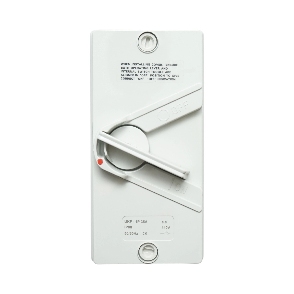 0 Intrerupator izolator 1P, 440V AC, 35A ON/OFF cu protectie IP66, DISTX46