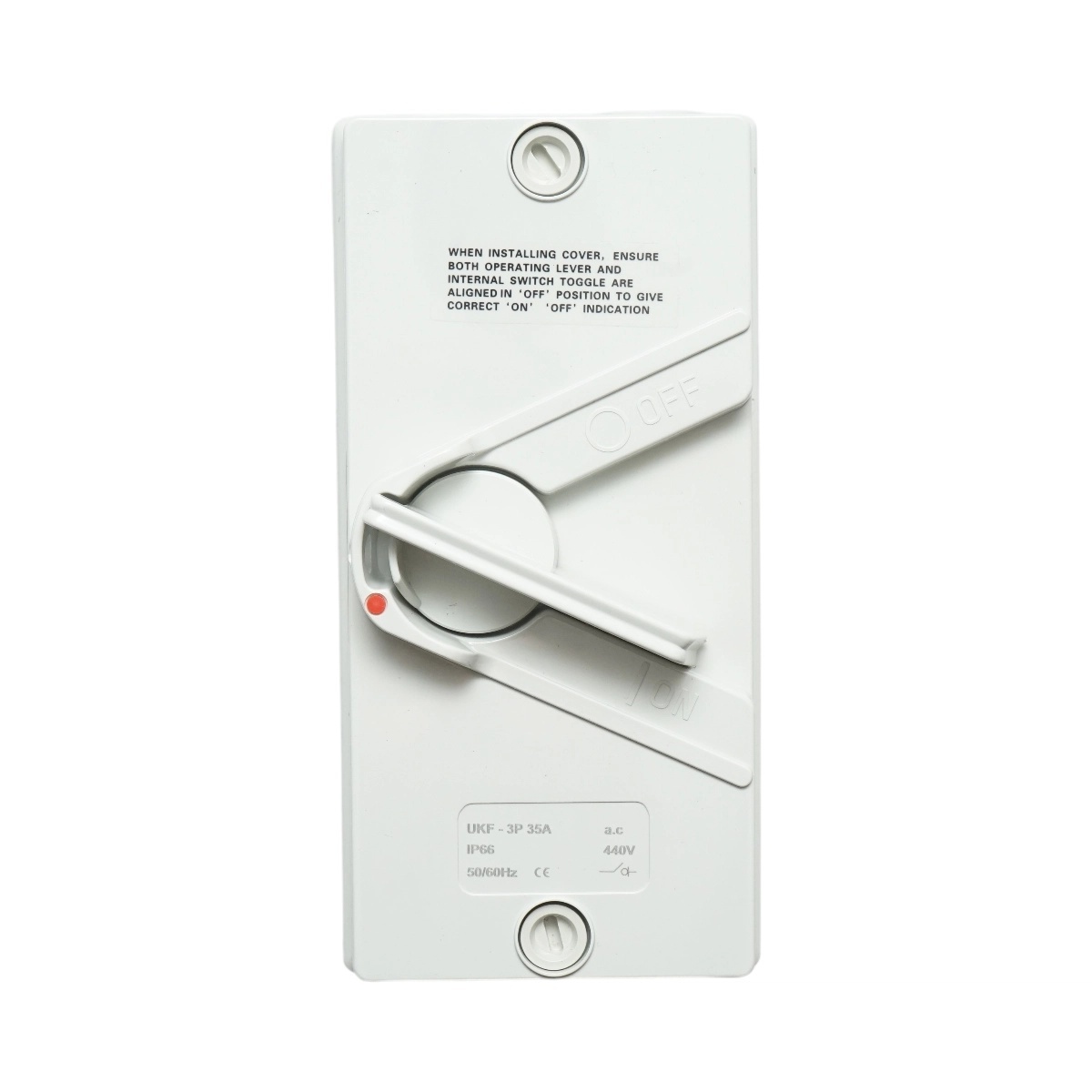 0 Intrerupator izolator 3P, 440V AC, 35A ON/OFF cu protectie IP66, DISTX48