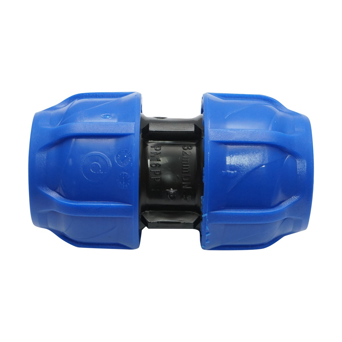 Mufa compresiune, PN16, D32x32mm, max 16bar, pentru sisteme irigatie, PEHD, Cod: DISLV58, Poelsan