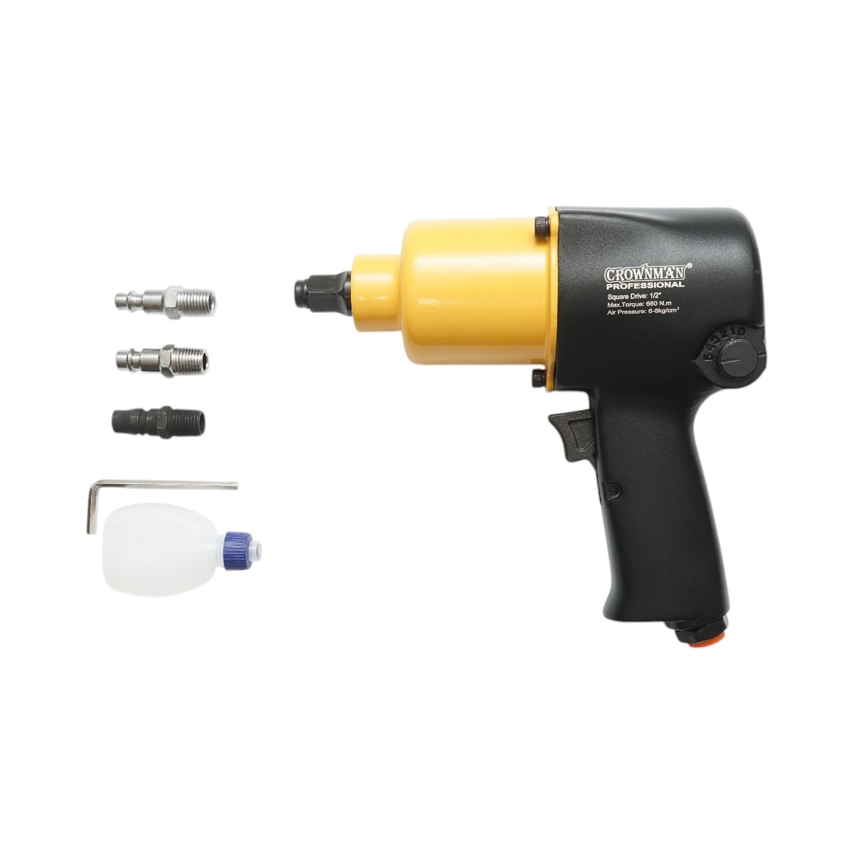 frigidere duble Pistol pneumatic de impact reversibil 1/2 inch, 660Nm, 8500rpm, presiune maxima 8 bar Crownman, CROWNMAN, DISUG35