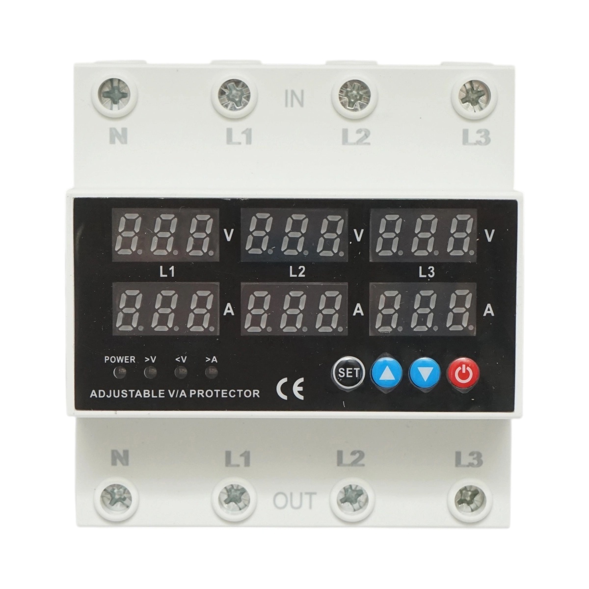 0 Releu digital trifazic 4P 63A 230V pentru monitorizare si protectie subtensiune, supratensiune Longroad, DISLH21
