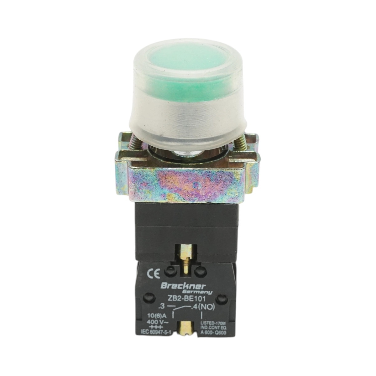 bloc masura monofazat Lampa semnalizare cu alimentare directa verde si protectie 1NO, 24V, IP65, LAY5 Breckner Germany, BRECKNER GERMANY, BK76420