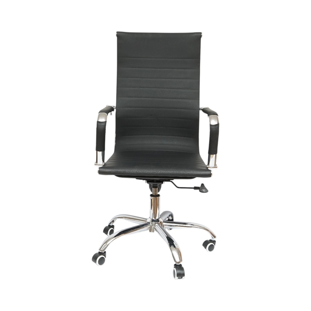 scaun de birou din piele Scaun de birou directorial, piele ecologica neagra, rotativ, reglabil pe inaltime si inclinatie, BRECKNER GERMANY, BK99244