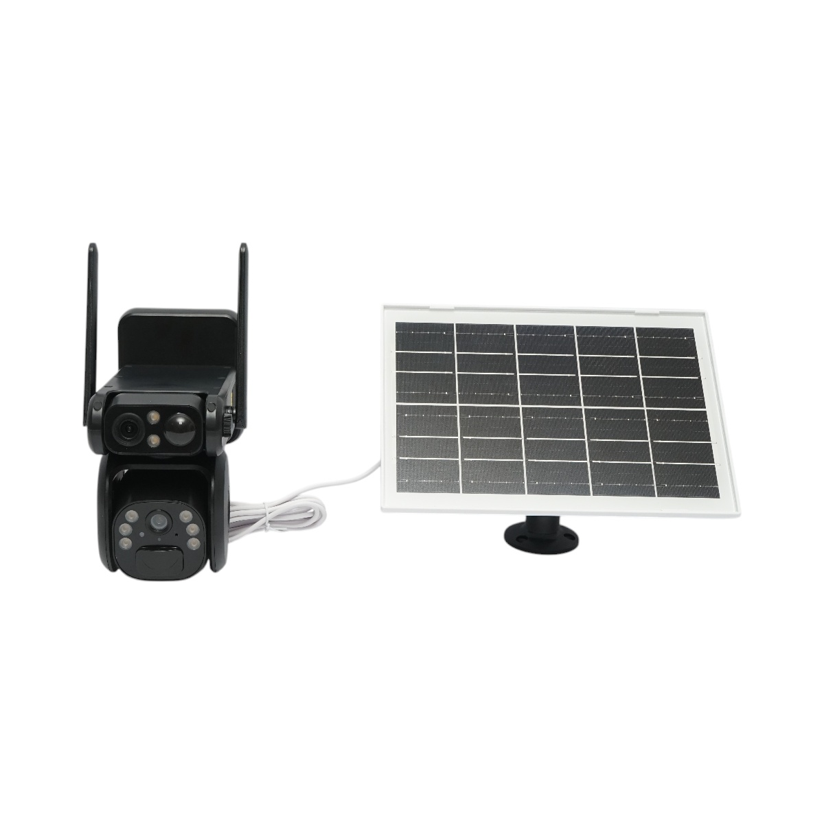 Camera supraveghere cu lentila duala 6MP, 4G, WIFI 2.4 GHz cu panou solar, baterie 9000 mAh, control PTZ, senzor miscare, detectie umana PIR, night