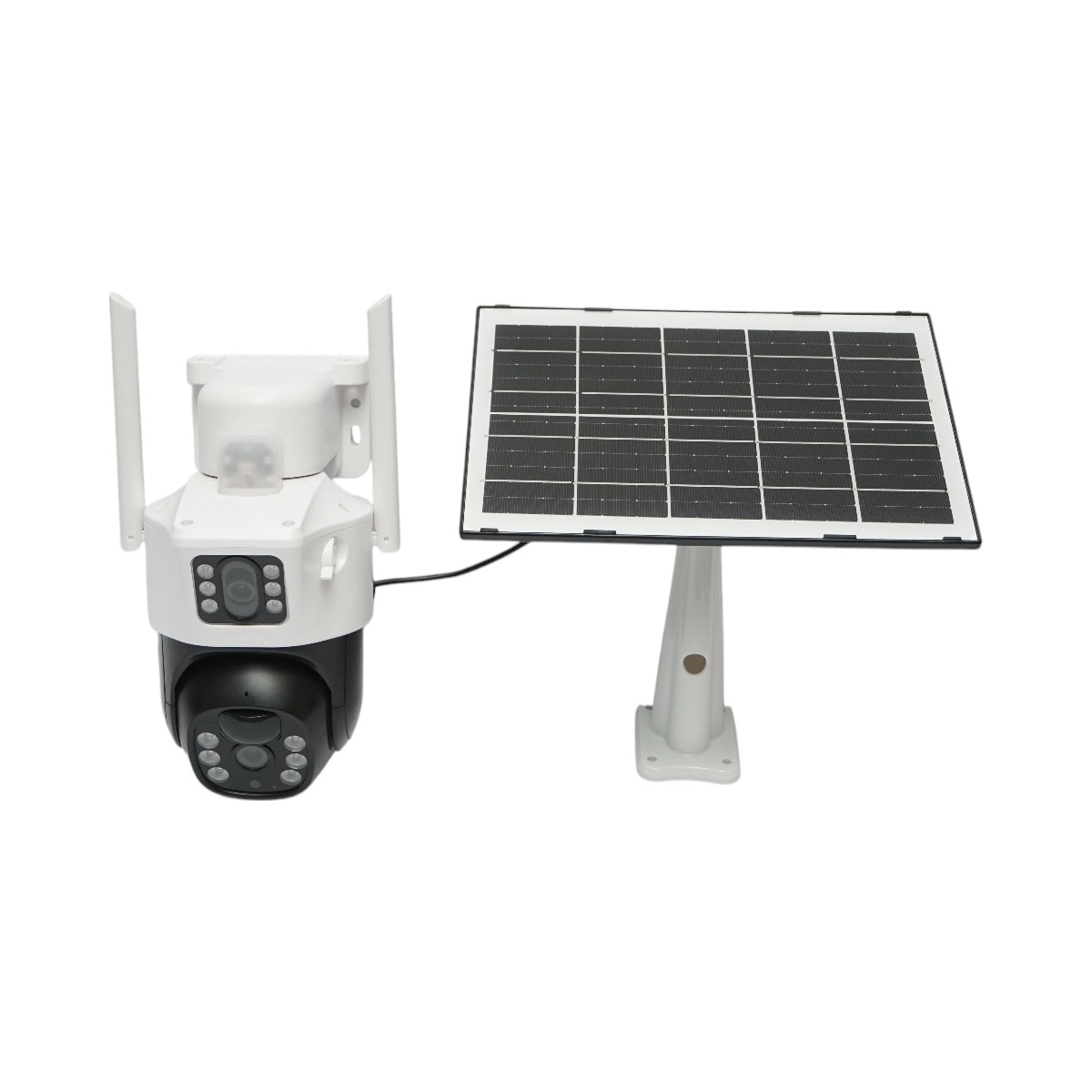 pompa ridicare presiune panou solar Camera supraveghere lentila duala 2x2MP, WIFI rotativa cu panou solar 7W, PTZ, 1080P, senzor miscare, night vision, aplicatie V380 Pro, DISMN51