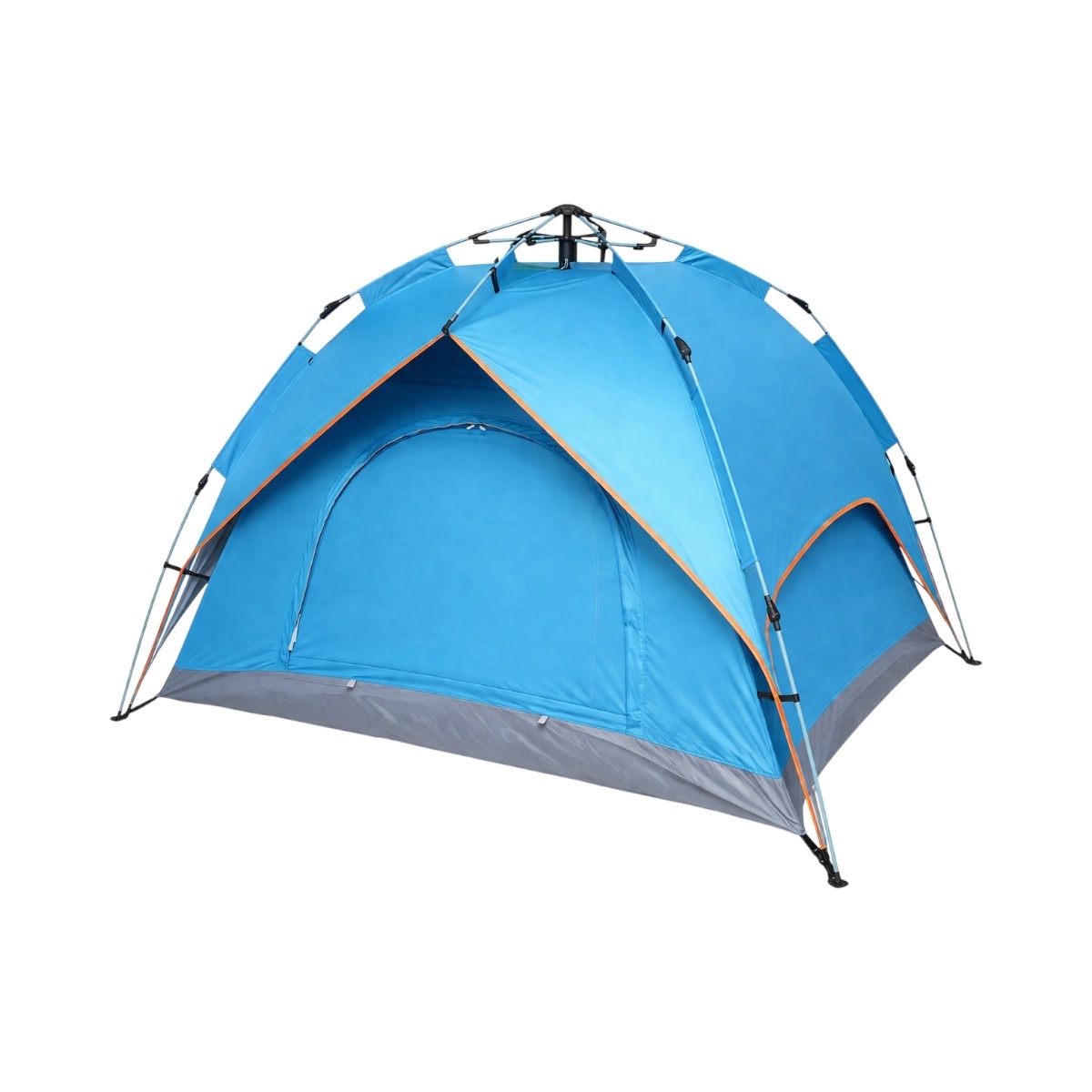 vertuo pop roja Cort camping 2 persoane albastru pliabil automat pop-up 2 intrari, impermeabil cu protectie UV si plasa anti-insecte 200x200x145cm, BRECKNER GERMANY,