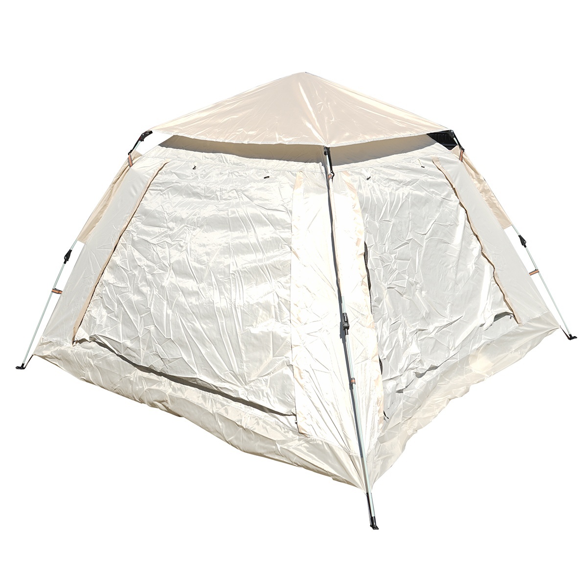 Cort camping 2 persoane pliabil automat pop-up, 2 usi, deschidere 4 parti, plasa anti-insecte, impermeabil 240x240x155cm, Cod: DISTV03