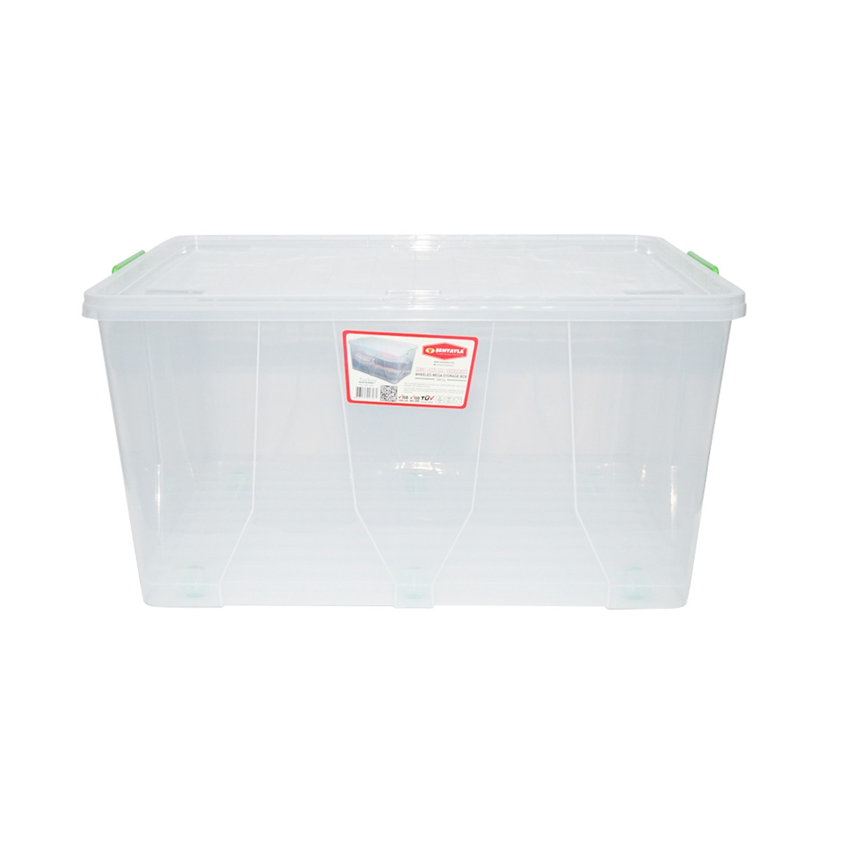 Cutie depozitare 120L cu capac si roti din plastic transparenta 800x515x420mm Cod: DISLK06, Breckner Germany