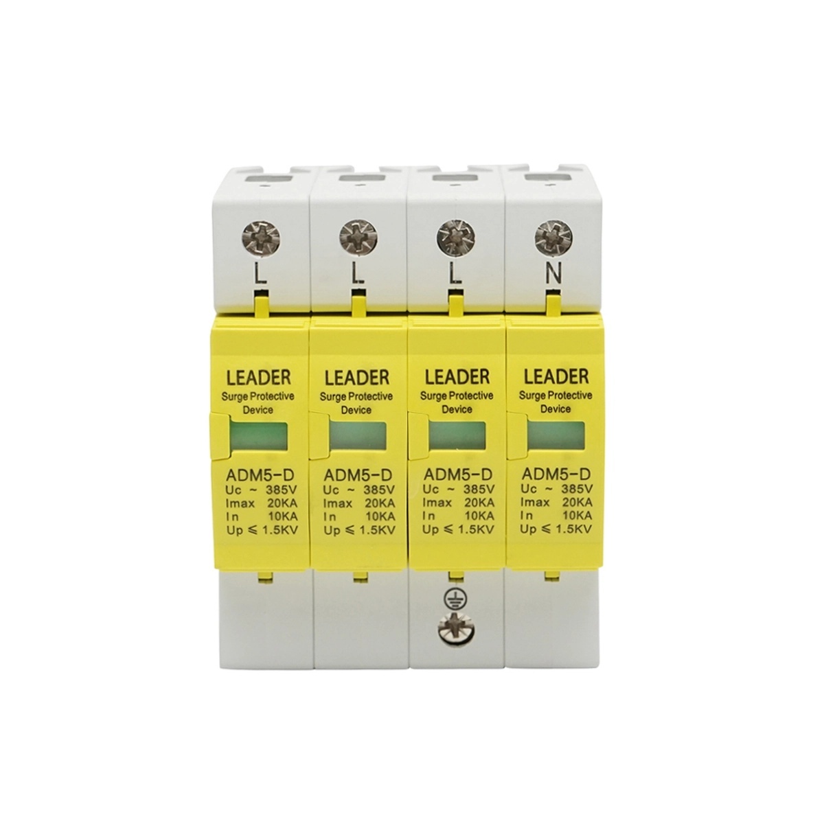 coltare la comanda Descarcator la supratensiune cu semnalizare pentru sisteme fotovoltaice LA-SPD-4P-20kA-385V Leader, Leader, DISHT39