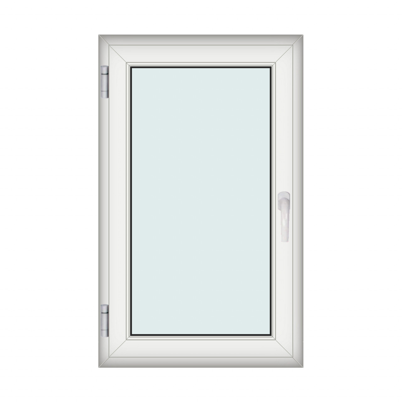 Fereastra 80x130cm, 1 canat, alb, stanga si rabatare, Klass, 7cm, 6 camere, 2 garnituri