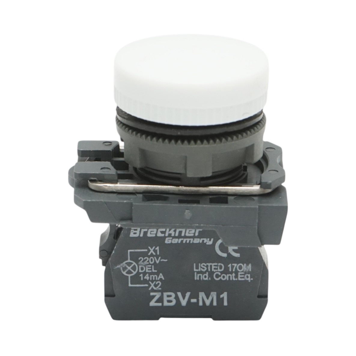 bloc masura monofazat Indicator semnalizare LED alb 1NO+1NC, 220V, 14mA, TB5 Breckner Germany, BRECKNER GERMANY, BK76525