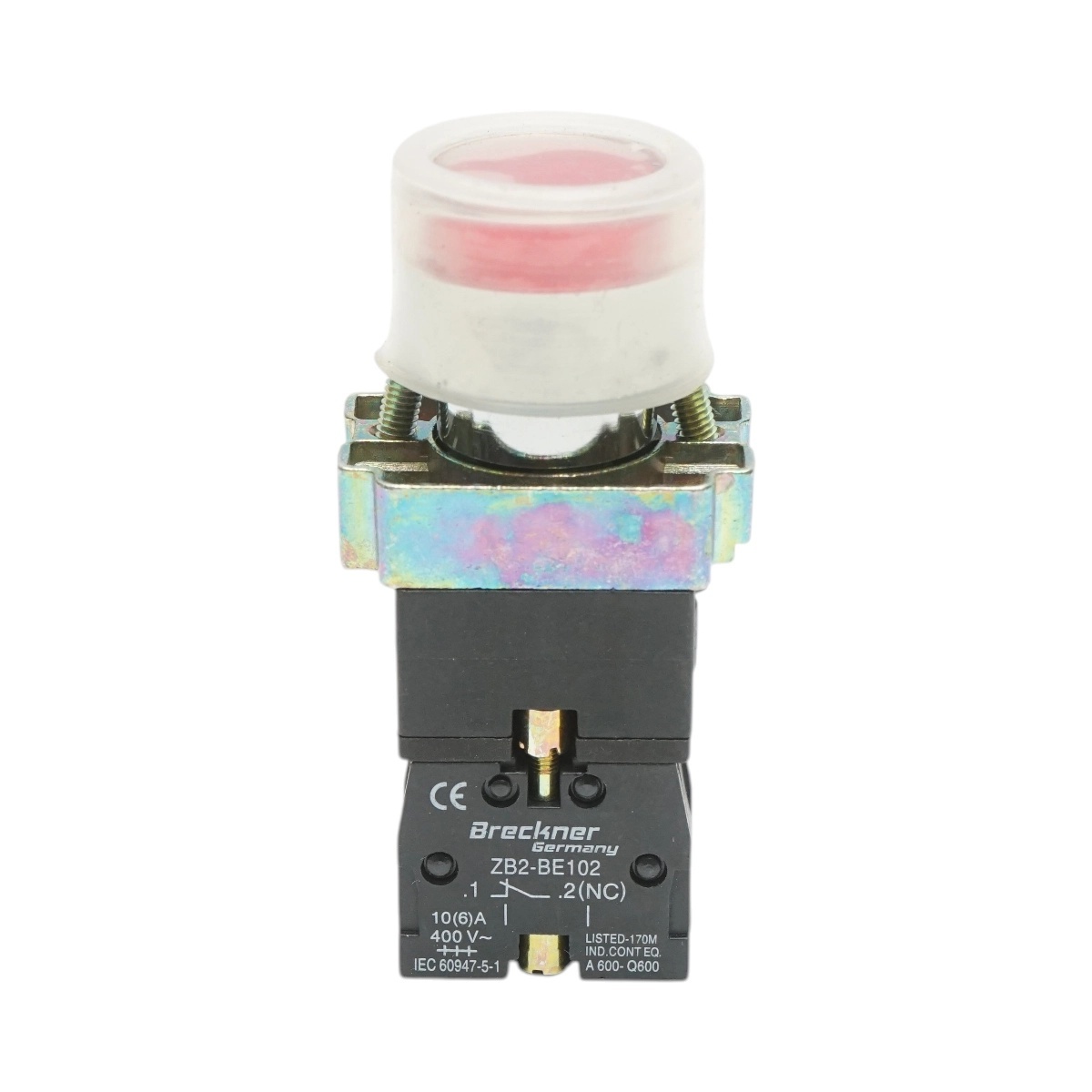 bloc masura monofazat Lampa semnalizare alba cu alimentare directa si protectie 1NC, 220V, IP65, LAY5 Breckner Germany, BRECKNER GERMANY, BK76425
