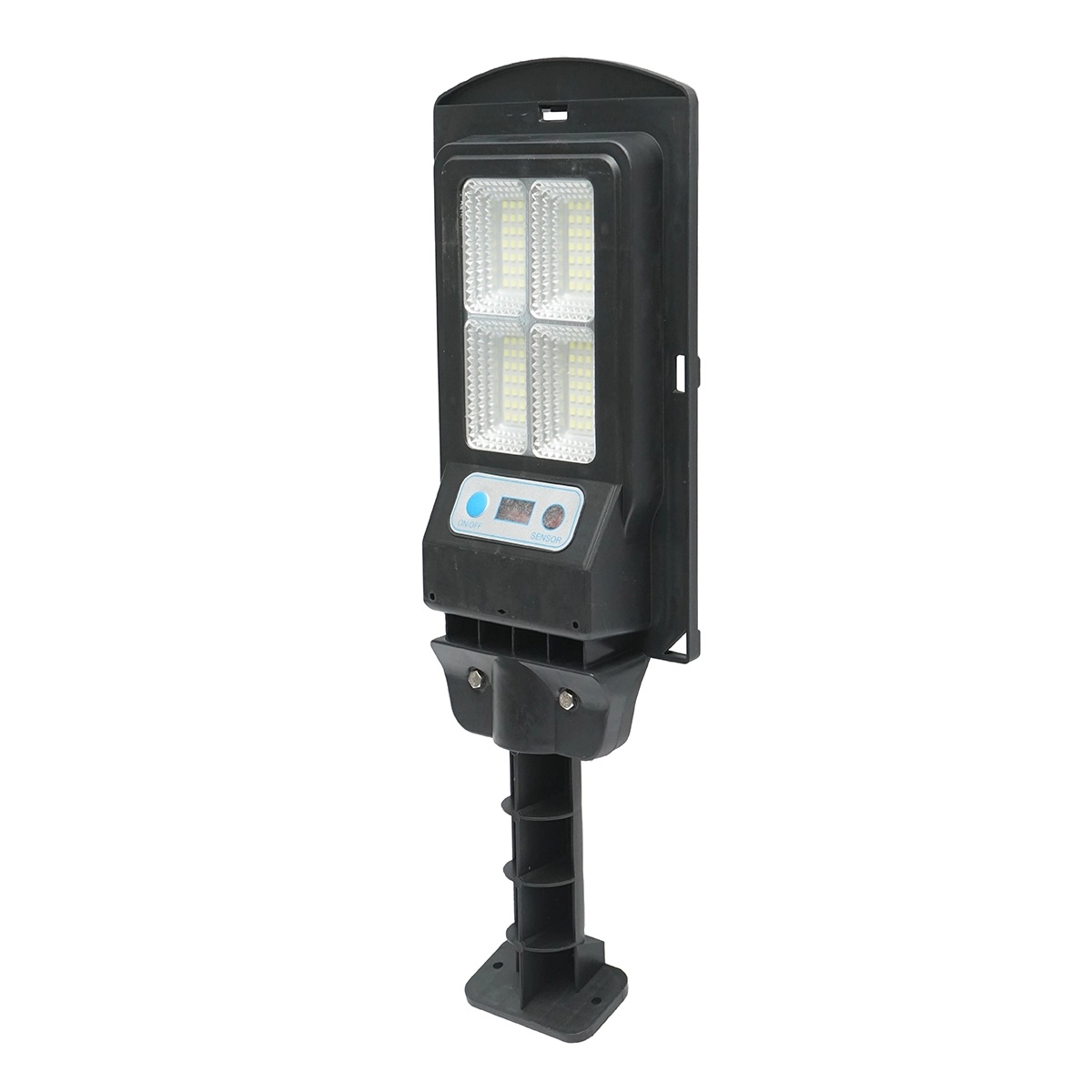 Lampa solara LED iluminat stradal 6500K cu panou solar 3W, baterie 18000mAh, telecomanda, prindere pe stalp IP67, Cod: BK79615, Brand: BRECKNER