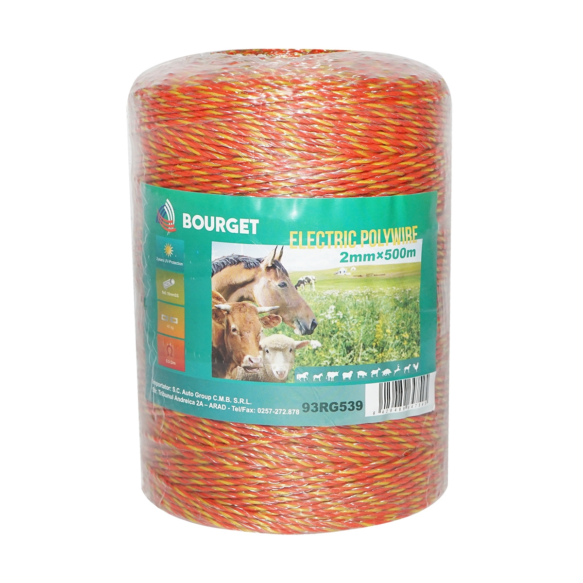 motor electric monofazat 5.5 kw pret Rola fir galben-rosu fi 2mm 6x0.16mm SS, 500m gard electric, rezistenta 5.5 Ohm, Cod: 93RG539, Brand: BOURGET