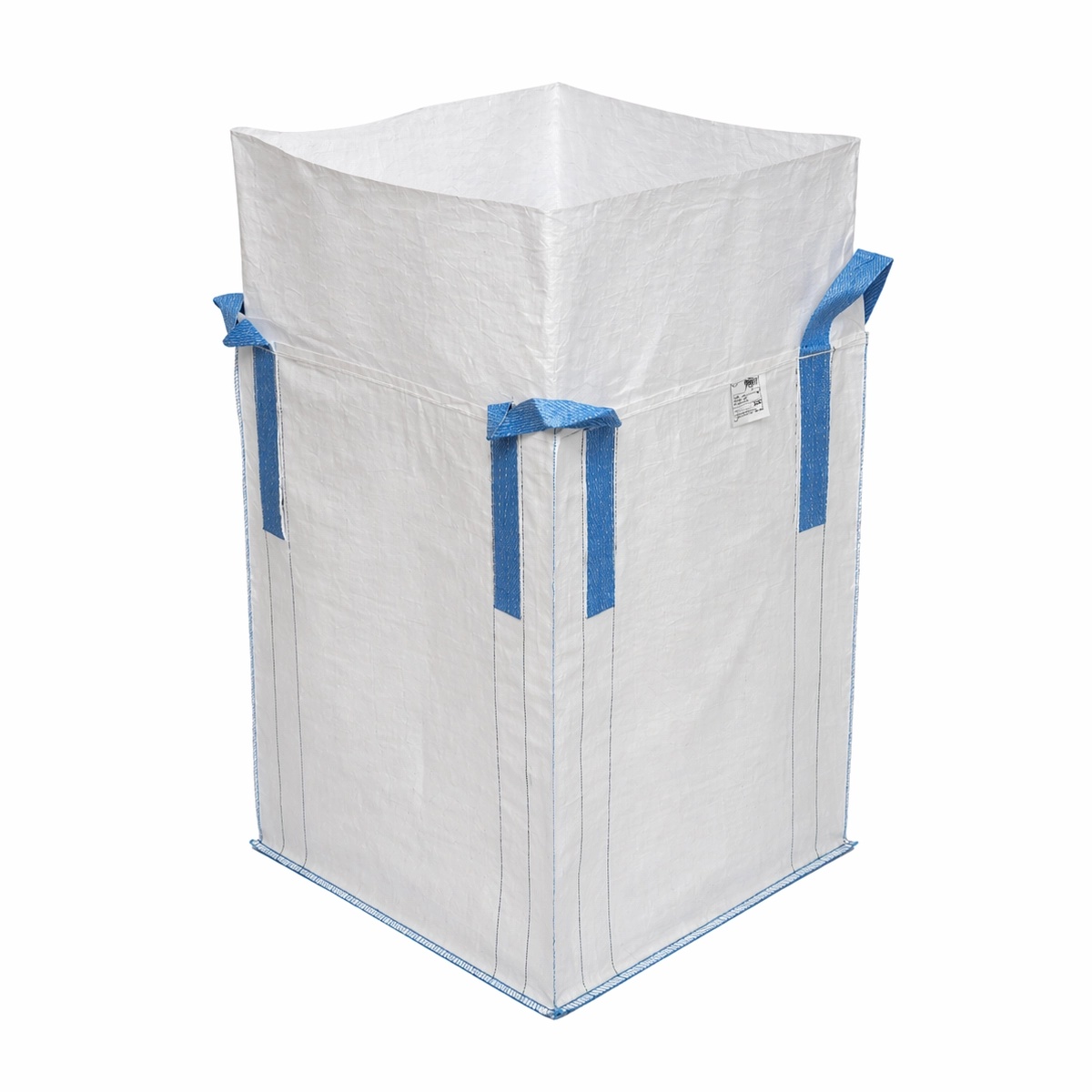 0 Sac big bag 95x95x105cm alb, capacitate 1500kg, tip circular nelaminat, fund plan, top fusta 85cm, DISUX02