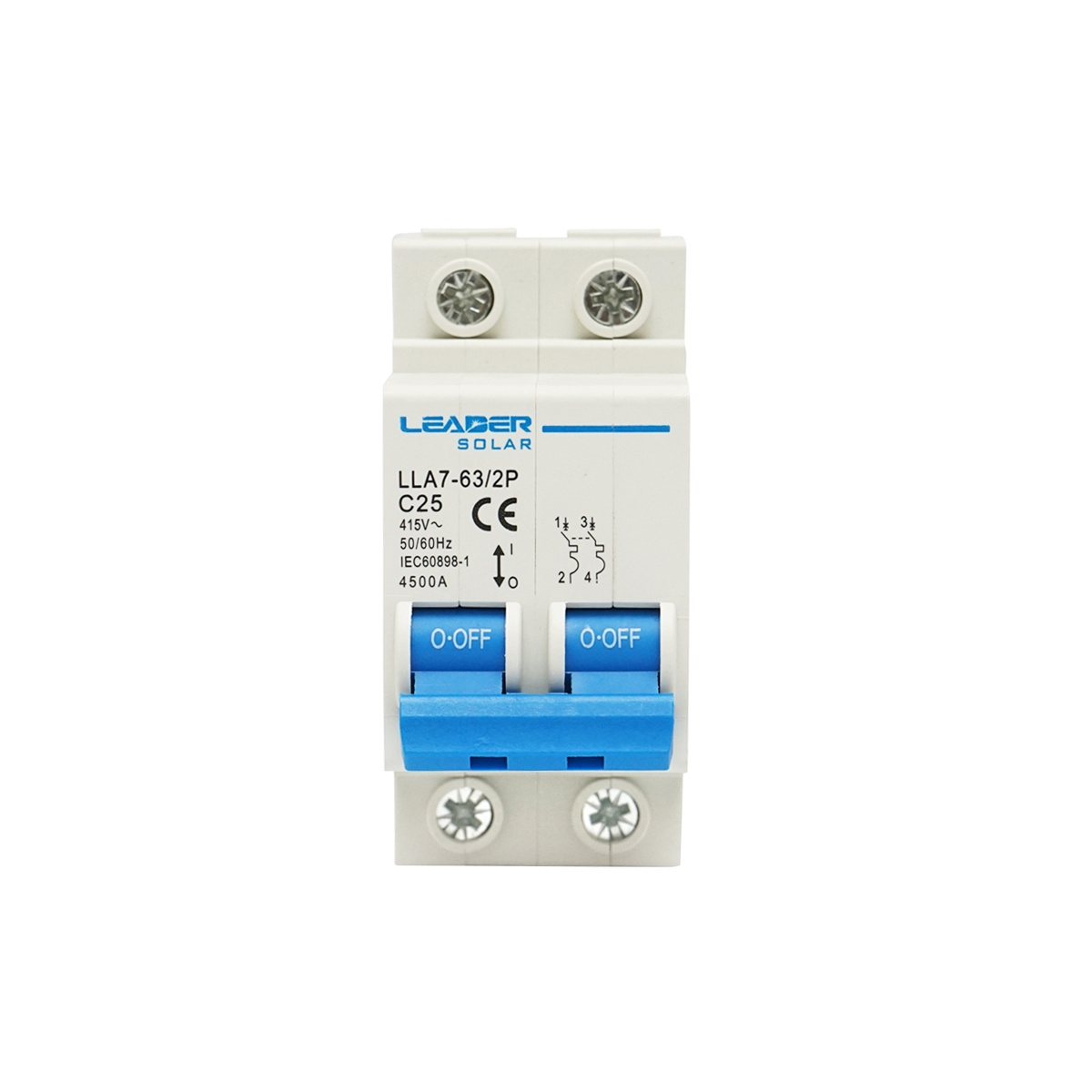 Siguranta automata tip intreruptor 2P-32-25A-415VAC, Cod: DISHT46, Brand: Leader