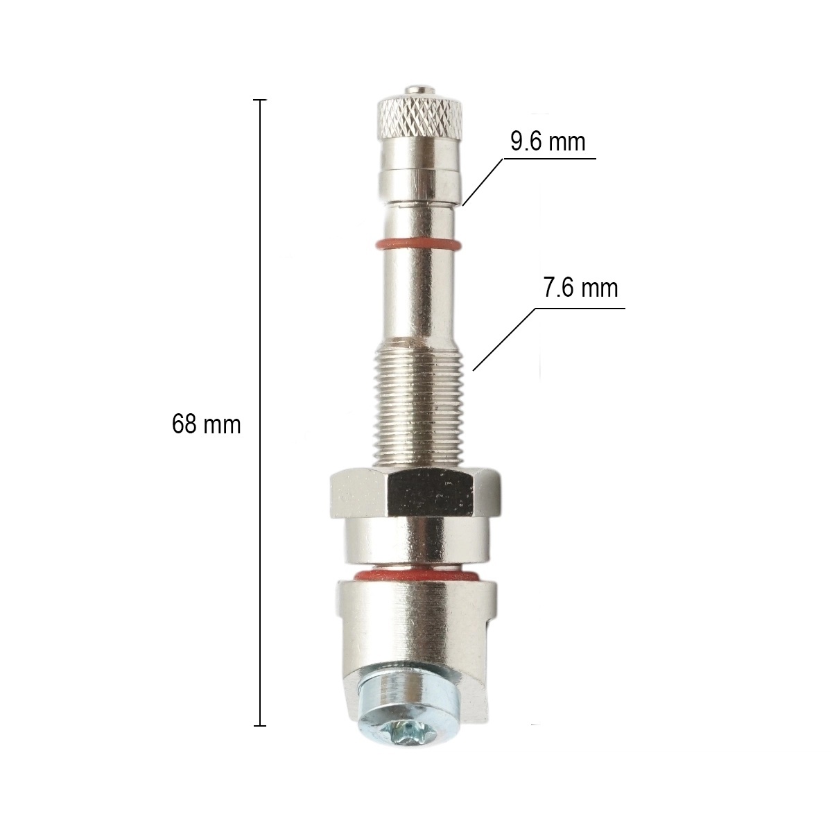 0 Valva roata camion tubeless metalica 68mm compatibila senzor TPMS, DISRX86
