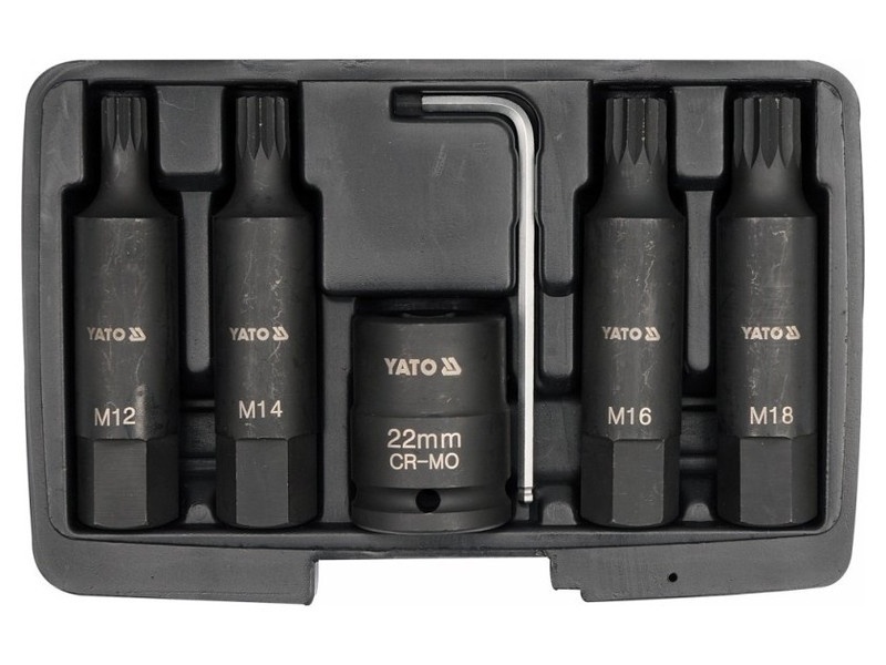 mașini în rate satu mare YATO Set de mufe pentru mașini 6 piese Spline 3/4" M12-M18 CrMo