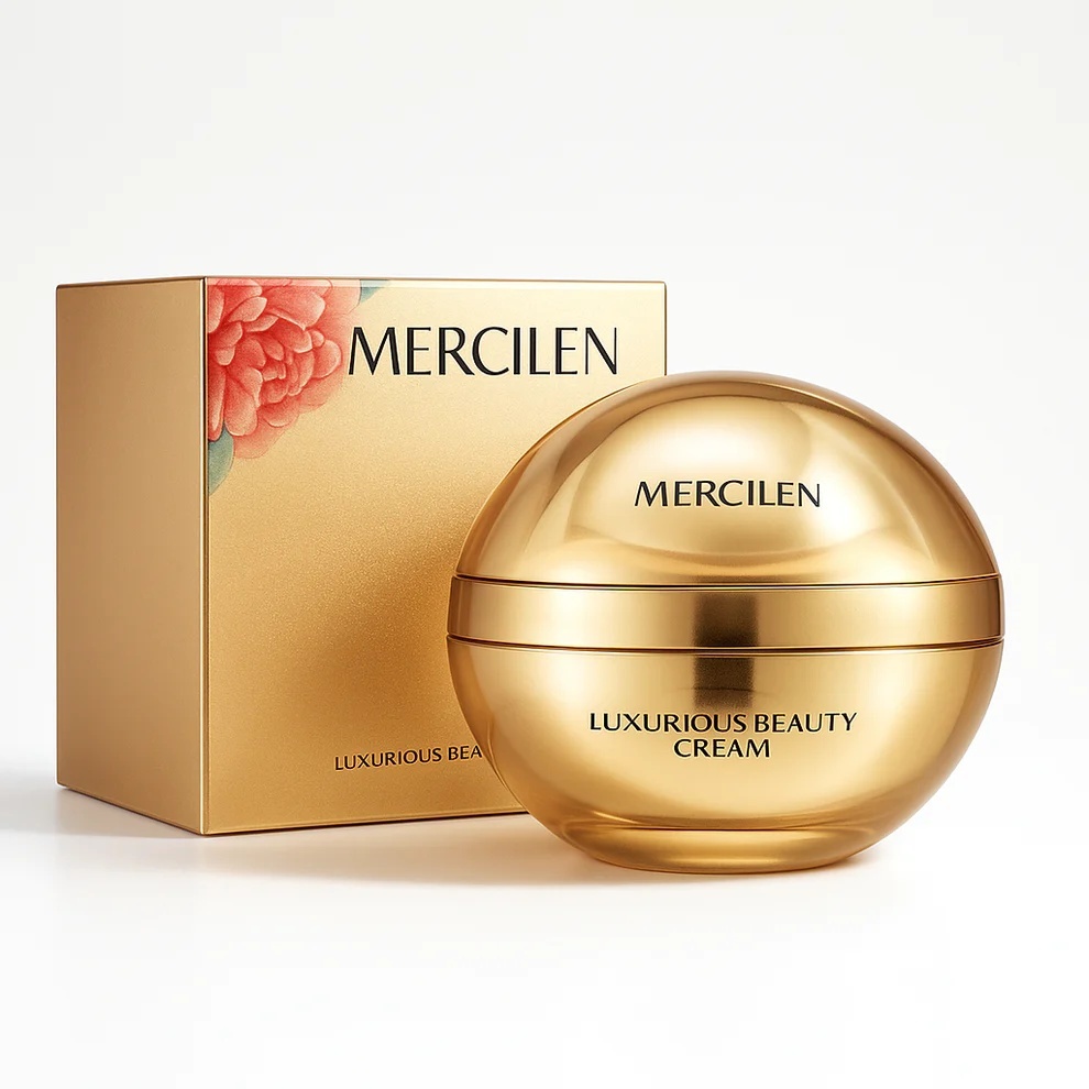 Cremă facială Mercilen cu efect de fermitate cu cordyceps și ganoderma 50 g.