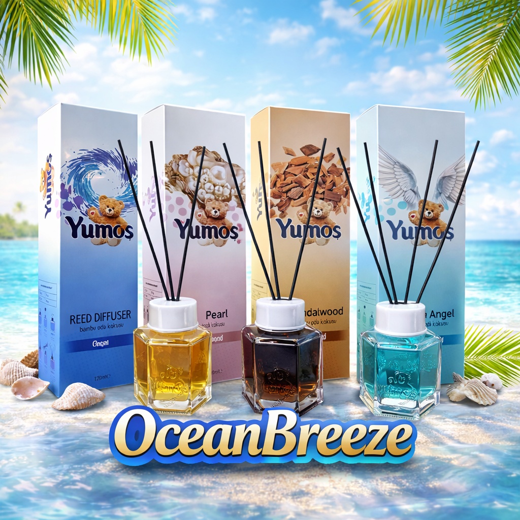 Pachet Ocean Breeze – 4 Odorizante Cameră Yumos (Arome Fresh & Marine) 120ml
