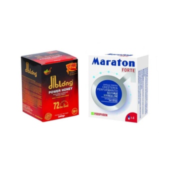 Pachet Diblong Power Honey Borcan 240g + Maraton Forte – Miere Premium cu Plante pentru Bărbați