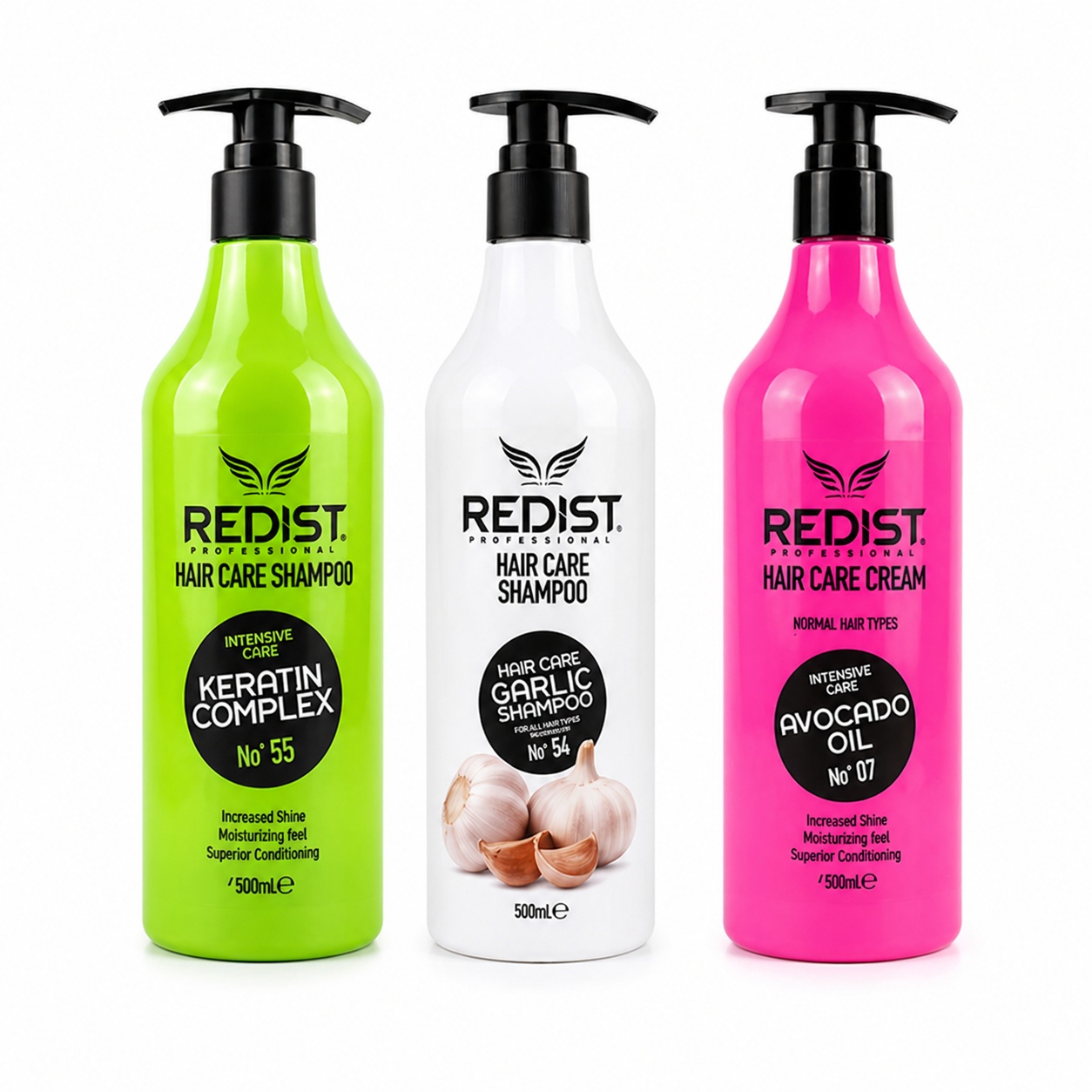 PowerCare Trio Redist – Șampon Keratin + Șampon Usturoi+ Cremă Avocado 500ml