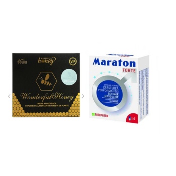 Pachet Wonderful Honey VIP + Maraton Forte – Miere Naturală cu Plante pentru Bărbați