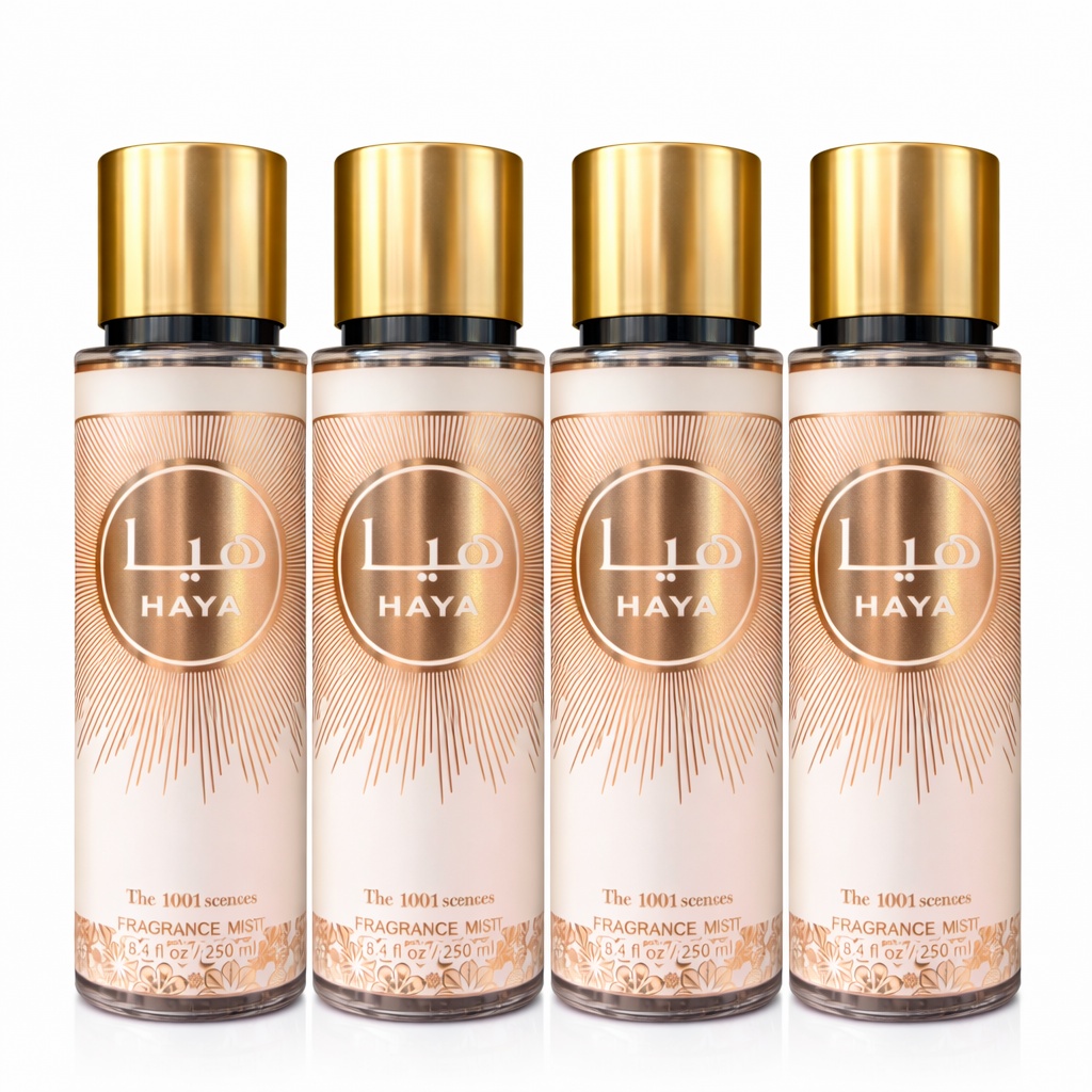 Pachet Promo 4x Body Mist Haya 250ml – Parfum Elegant Feminin & Floral Rafinat