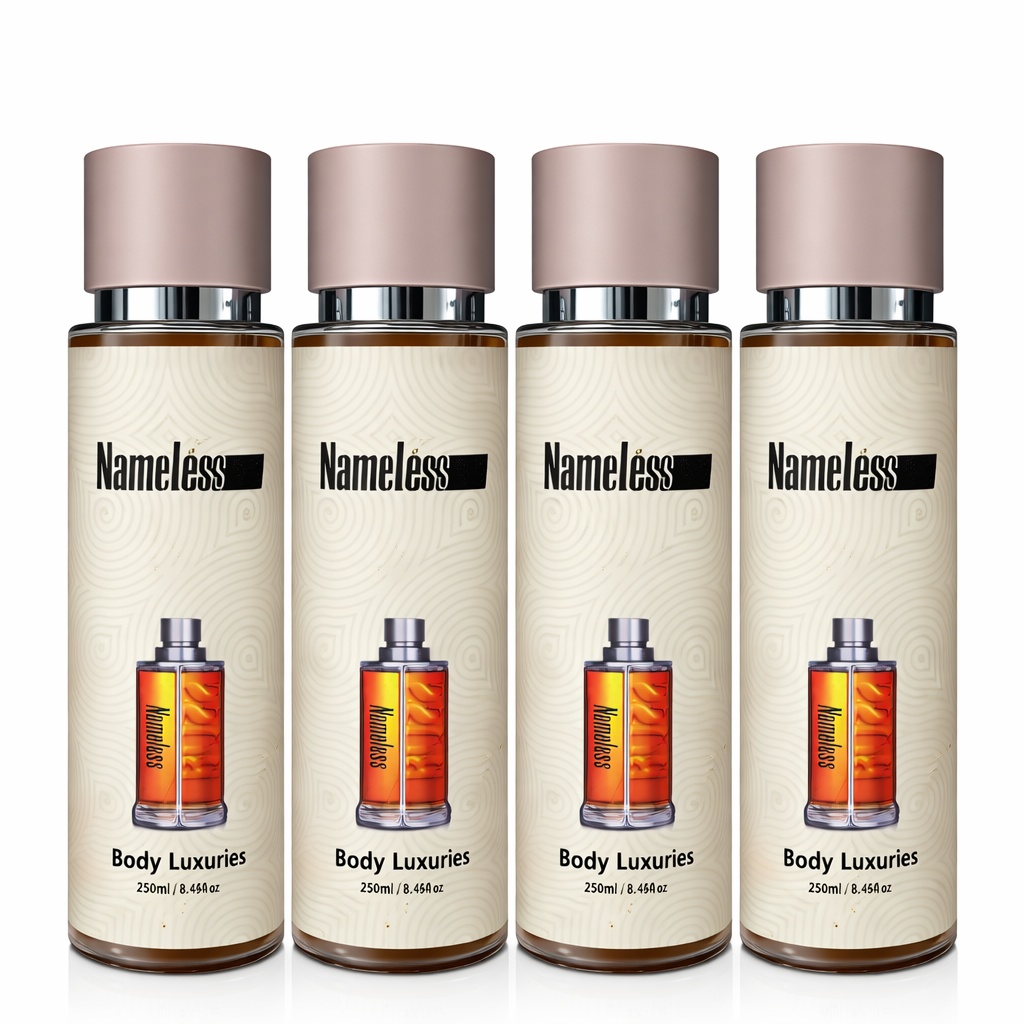 Pachet Promo 4x Body Mist Nameless Body Luxuries 250ml – Parfum Misterios și Elegant