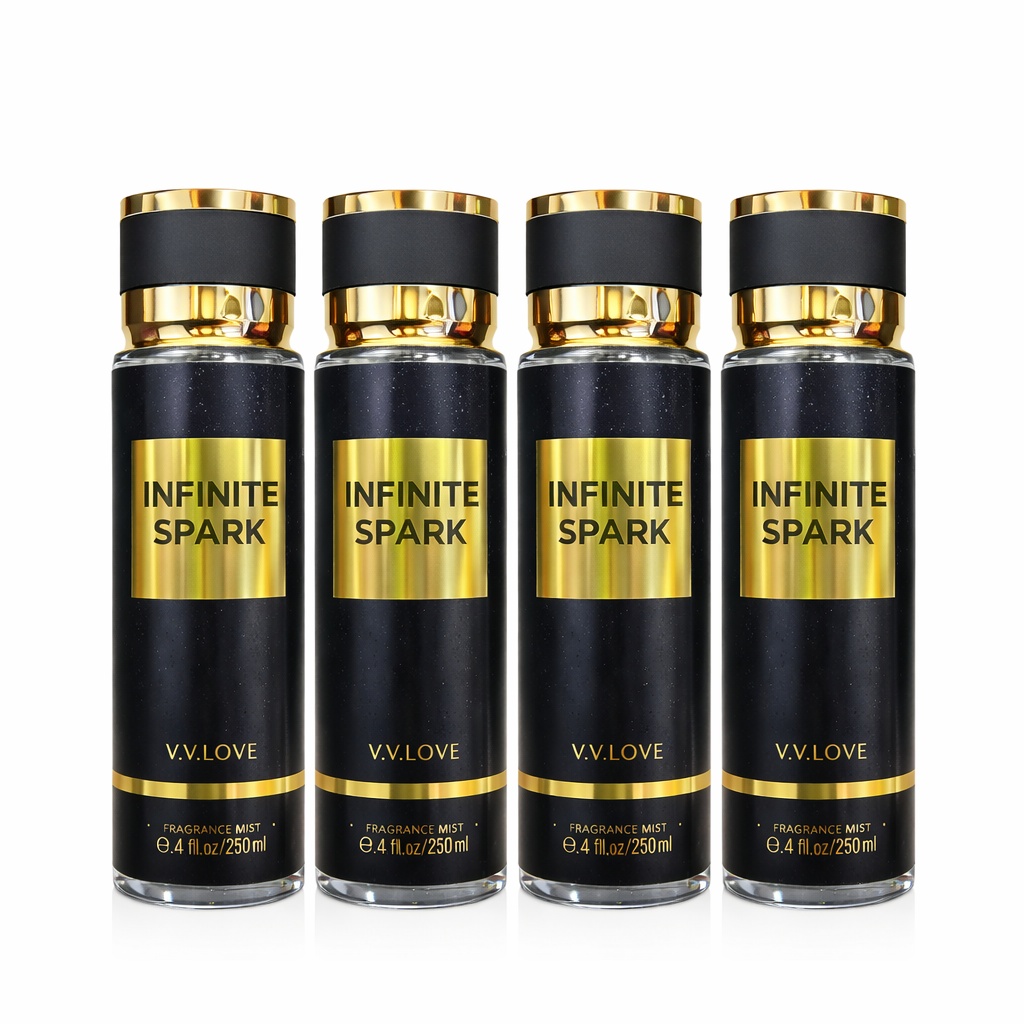 Pachet Promo 4x Body Mist Infinite Spark V.V. Love 250ml – Parfum Intens & Elegant pentru Femei