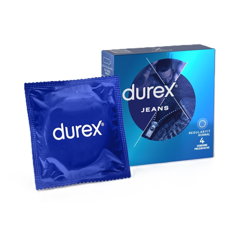 Prezervative Durex Jeans 4 bucăți – Confort și Protecție Zilnică