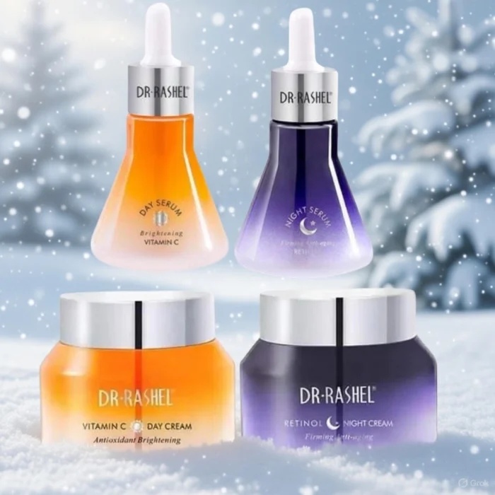 Set 4 produse Anti Aging Vitamina C & Retinol - Dr Rashel Day&Night Pack