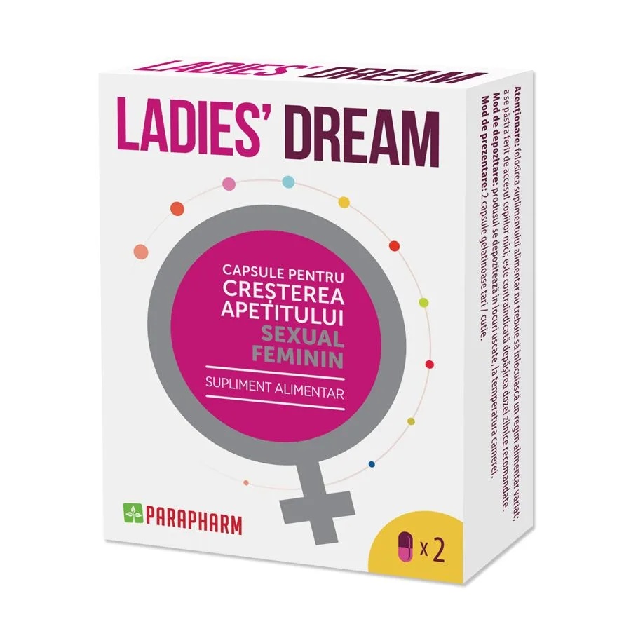 Supliment alimentar Ladies Dream, pentru creșterea libidoului feminin, 2 buc