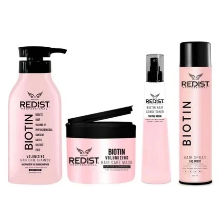 KIT PROMO REDIST BIOTIN PENTRU VOLUM (Sampon 500 ML, Masca 250 ML,Balsam bifazic 225 ml, fixativ 250 ml)