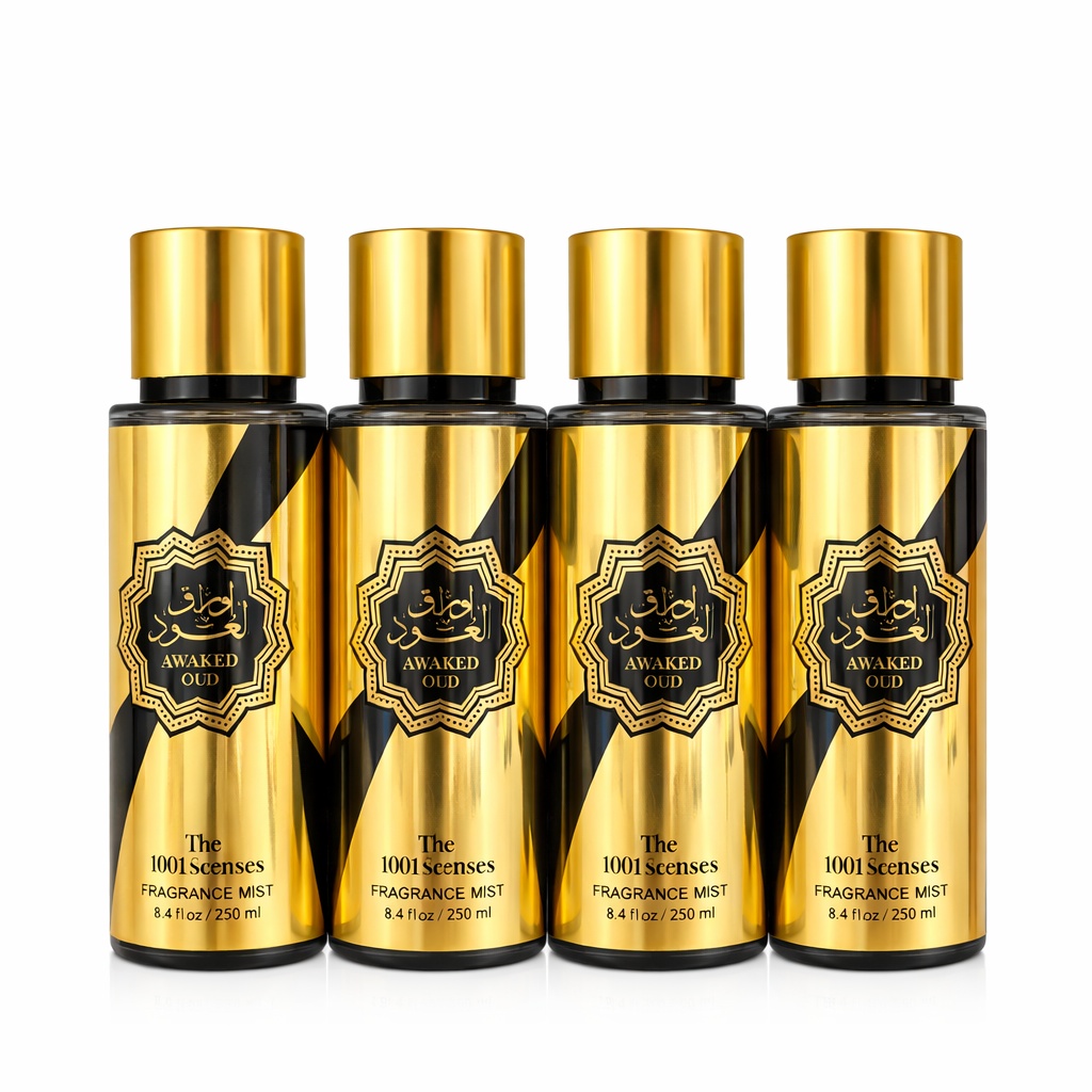 Pachet Promo 4x Body Mist Awaked Oud The 1001 Senses 250ml – Parfum Oriental Luxury Intens