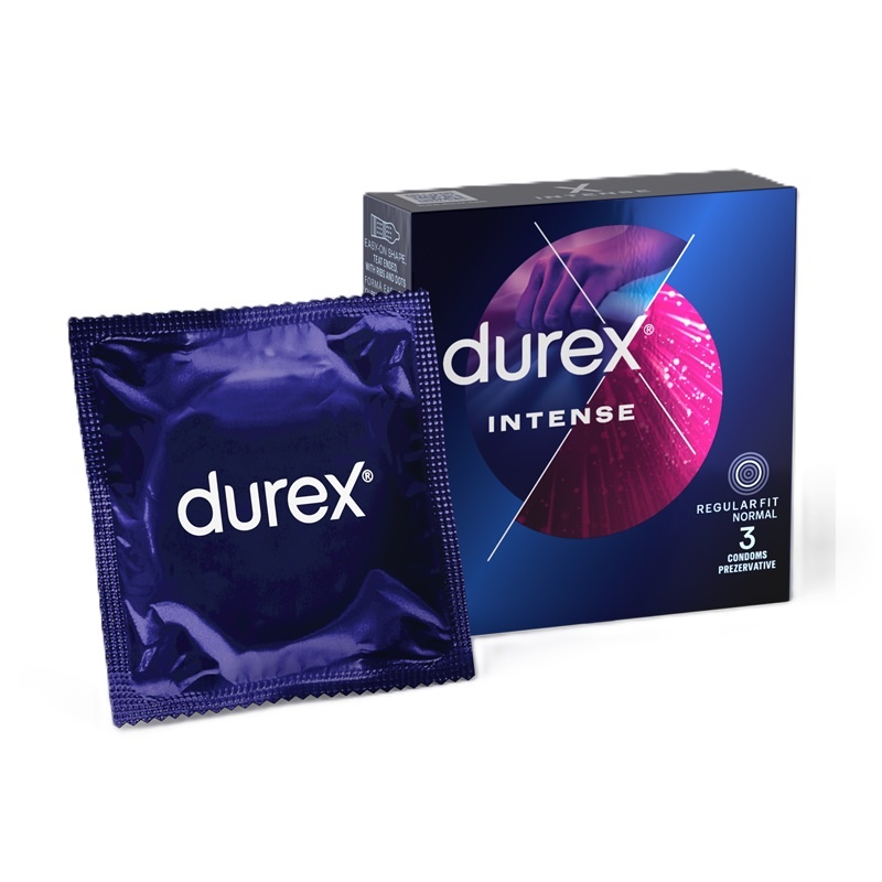 Prezervative Durex Intense 3 bucăți – Textură Specială & Confort Sporit