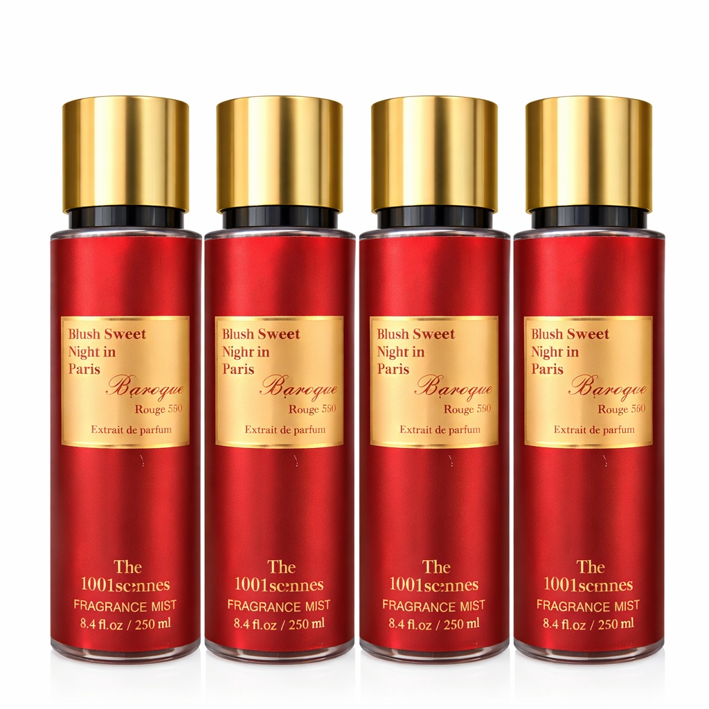 Pachet Promo 4x Body Mist Blush Sweet Night in Paris 250ml – Parfum Dulce Elegant și Seducător
