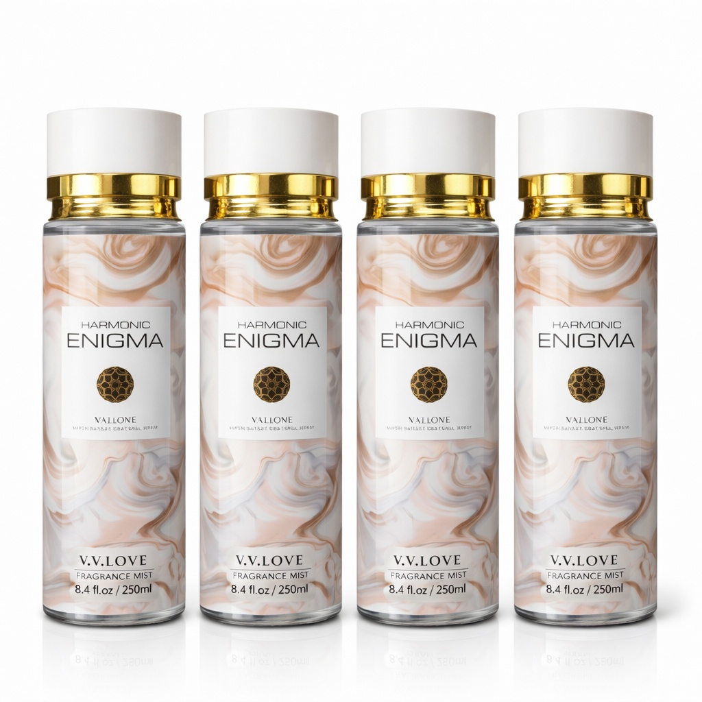 Pachet Promo 4x Body Mist Harmonic Enigma V.V.LOVE 250ml – Parfum Elegant & Sofisticat