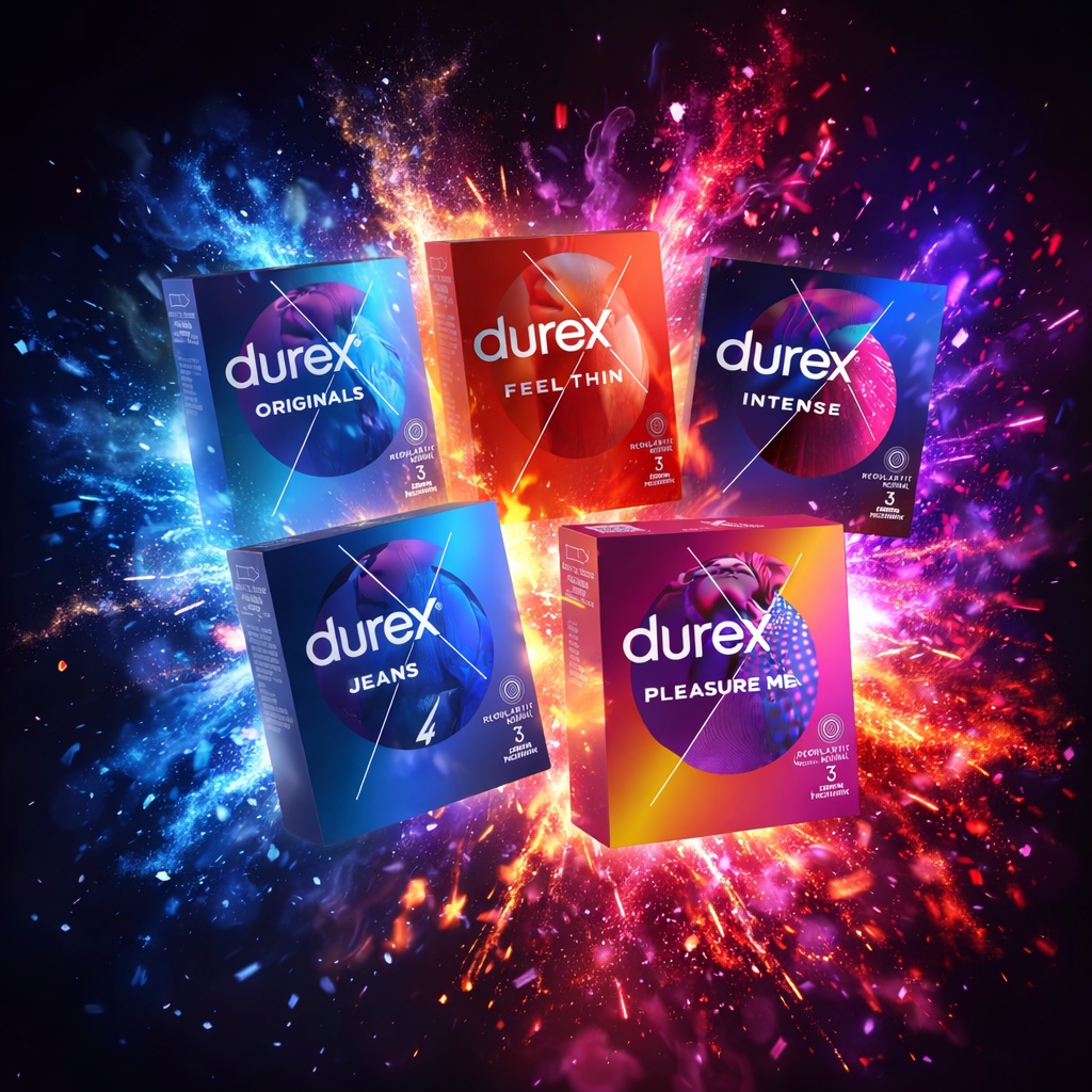 Pachet Test Durex – 5 Tipuri Diferite pentru Experiențe Variate